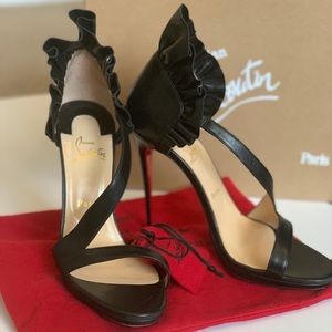 Christian Louboutin Black Col Ankle sandals
